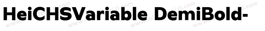 HeiCHSVariable DemiBold字体转换